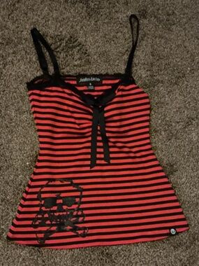Jessica Louise tank top size small red and black